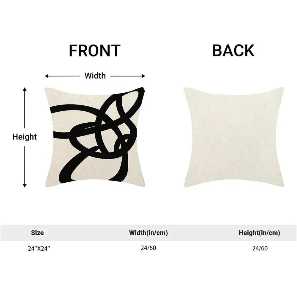 New: Black And White Pillow‎ Covers (2 packs)-24X24